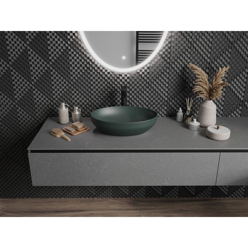 Mexen Cornelia bordmonteret vask i mørkegrøn 50 x 37 cm, 1 stk.