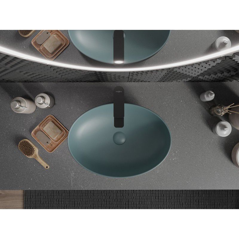 Mexen Cornelia bordmonteret vask i lys grøn 50 x 37 cm, 1 stk.