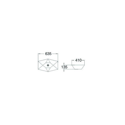 Mexen Elena bordmonteret vask 63 x 41 cm mat‑sort 1 stk.