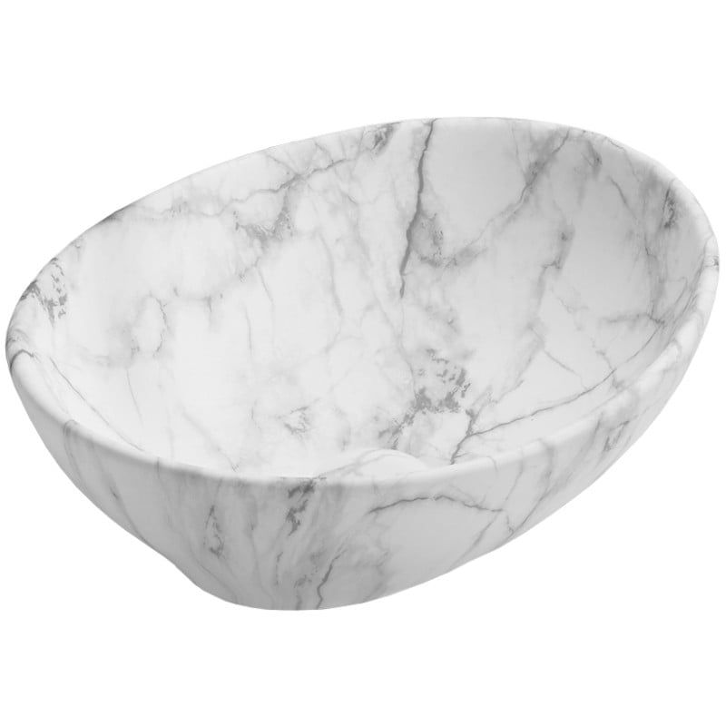 Mexen Elza bordmonteret vask 40 x 33 cm hvid sten