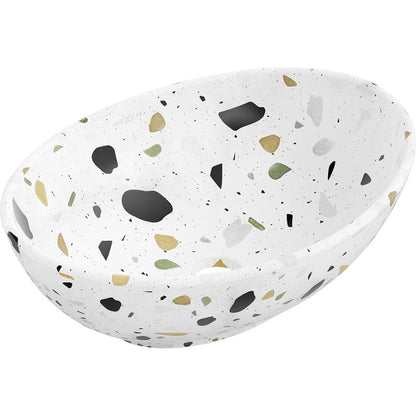 Mexen Elza bordmonteret vask 40 x 33 cm hvid terrazzo-sten 1 stk.