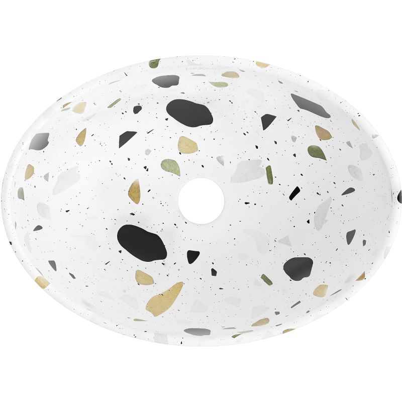 Mexen Elza bordmonteret vask 40 x 33 cm hvid terrazzo-sten 1 stk.
