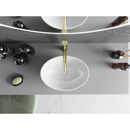 Bordmonteret vask Mexen Elza 40 x 33 cm hvid/guld 1 stk.