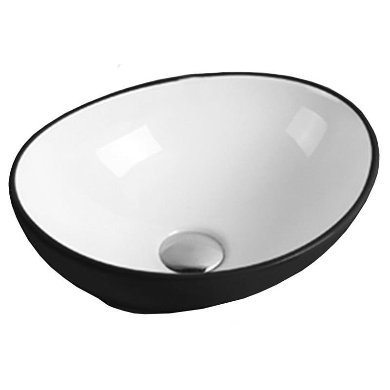 Mexen Elza bordmonteret vask hvid/sort 40,5 x 33 cm 21014075 1 stk.