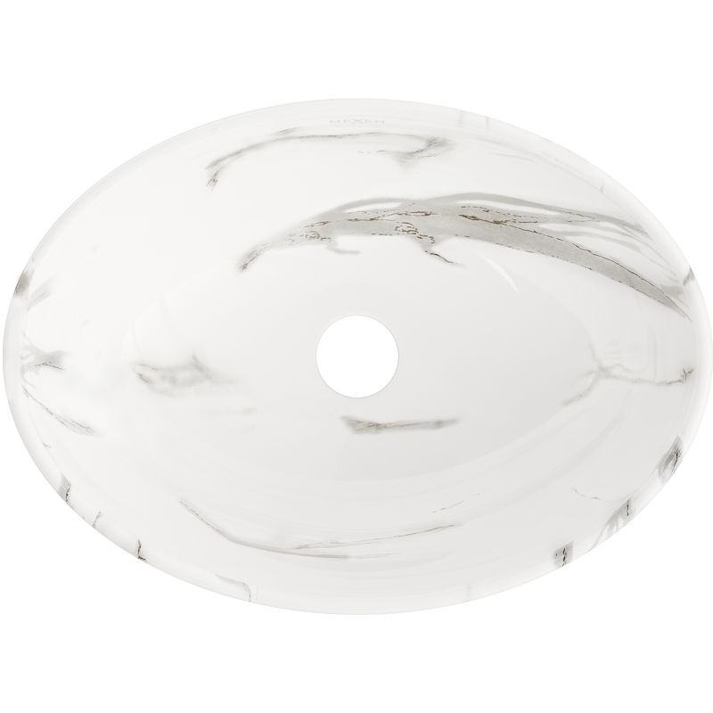 Mexen Elza bordmonteret vask i hvid sten 40,5 x 33 cm 21014082 1 stk.