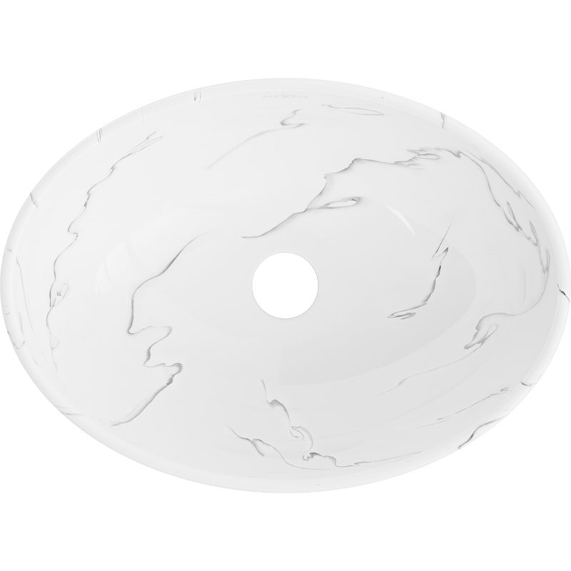 Mexen Elza bordmonteret vask i hvid sten 40,5 x 33 cm 21014081 1 stk.