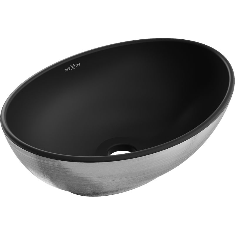 Mexen Elza bordmonteret vask sort/sølv 40,5 x 33 cm 1 stk.