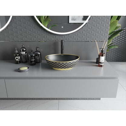 Mexen Elza bordmonteret vask sort/guld 40,5 x 33 x 14 cm 1 stk.