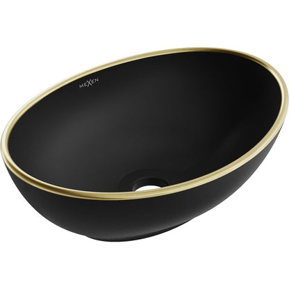 Mexen Elza bordmonteret vask sort/guld 40,5 x 33 x 14 cm 21014025 1 stk.