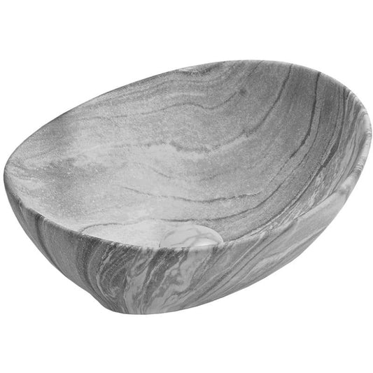 Mexen Elza bordmonteret vask i grå sten 40,5 x 33 cm 21014096 1 stk.