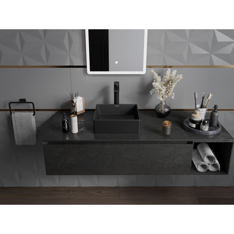Mexen Goya bordmonteret vask 35 x 35 cm mat sort 1 stk.