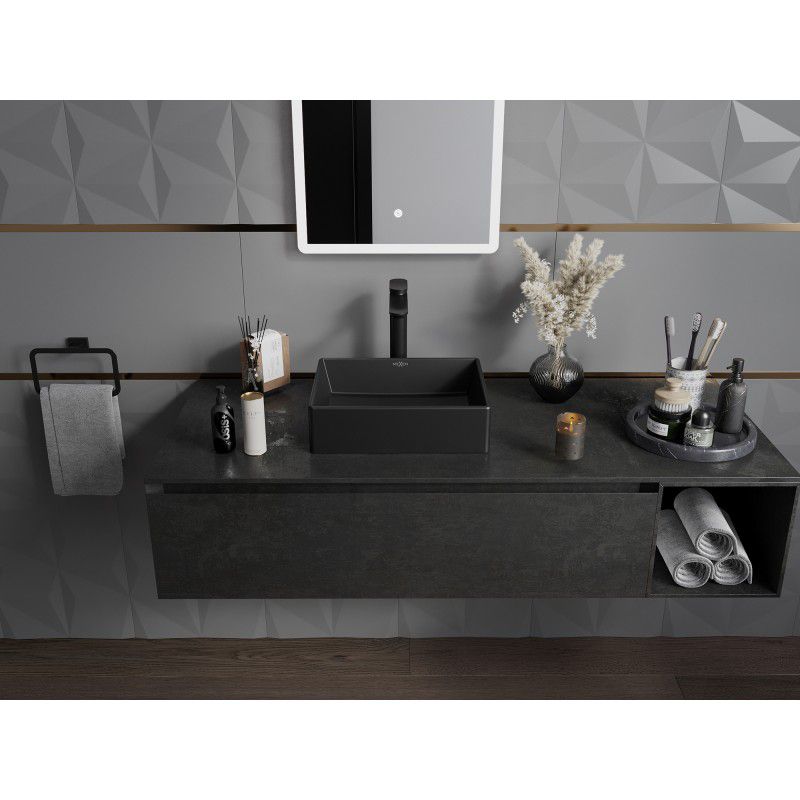Mexen Goya bordmonteret vask 40 x 32 cm mat sort 1 stk.