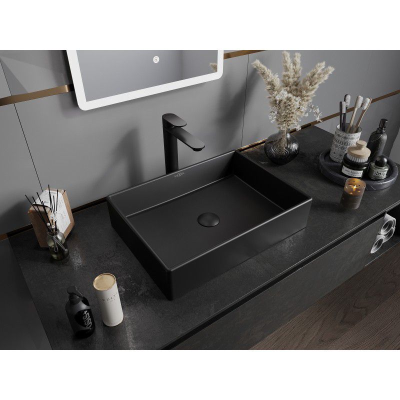 Mexen Goya bordmonteret vask 51 x 37 cm mat sort 1 stk.