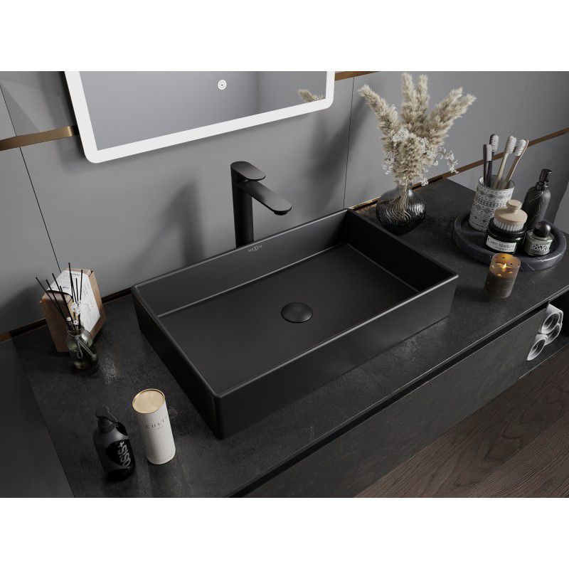 Mexen Goya bordmonteret vask 60 x 37 cm mat sort 1 stk.