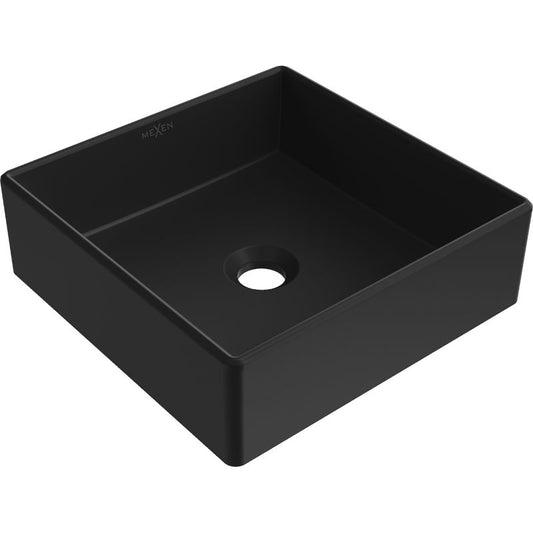 Mexen Goya bordmonteret vask i mat-sort 35 x 35 cm, 1 stk.