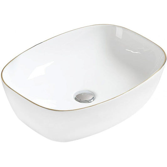 Mexen Lita bordmonteret vask 49 x 37 cm hvid/guld 1 stk.