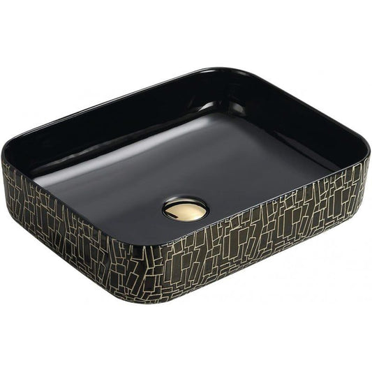 Mexen Lorita bordmonteret vask 51 x 39 cm i sort/guld, 1 stk.