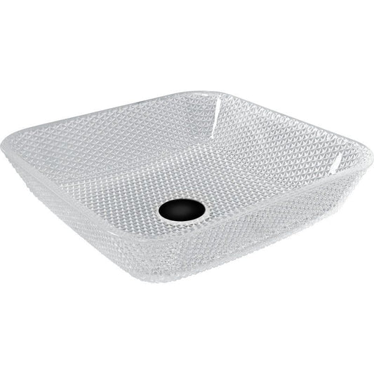 Mexen Mika transparent bordmonteret vask 40 x 40 cm 1 stk.