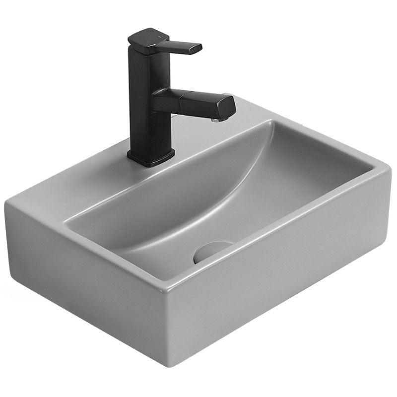 Mexen Mini bordmonteret vask 40 x 30 cm lys grå mat