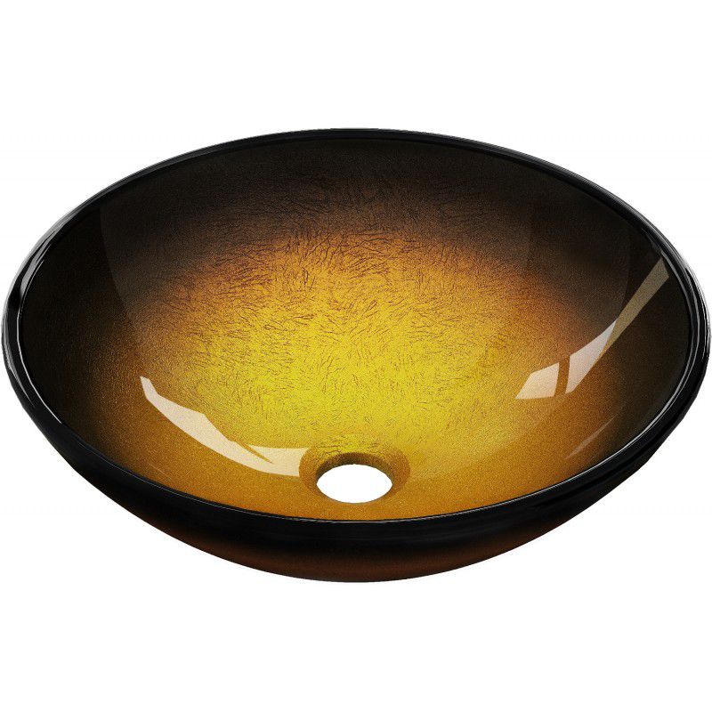 Mexen Mira bordmonteret vask i gyldent glas 42 x 42 cm, 1 stk.
