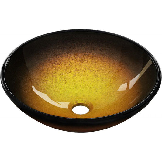 Mexen Mira bordmonteret vask i gyldent glas 42 x 42 cm, 1 stk.