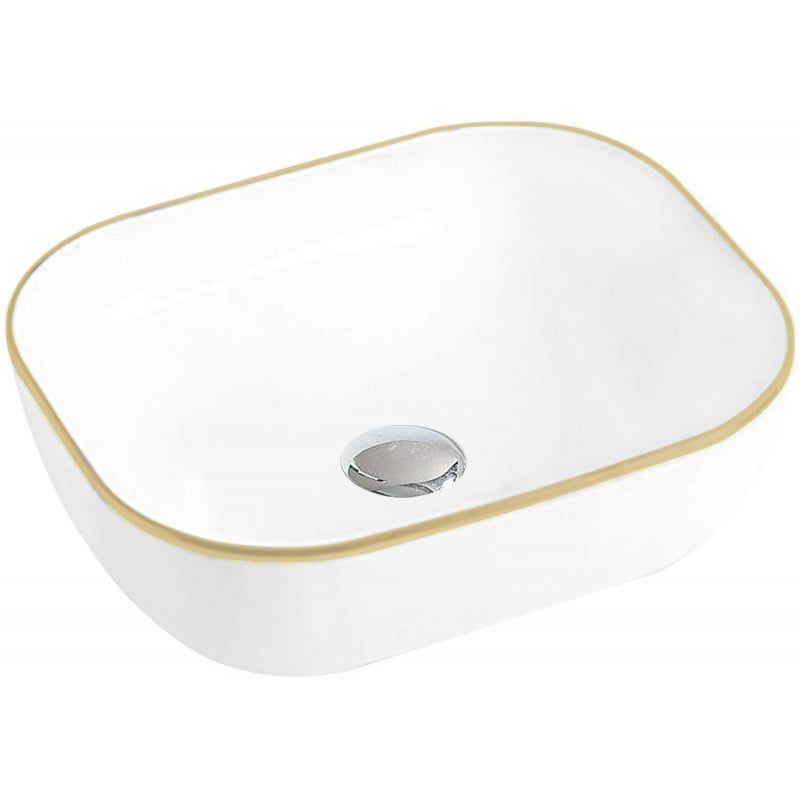 Mexen Mirabel bordmonteret vask 50 x 40 cm hvid/guld 1 stk.