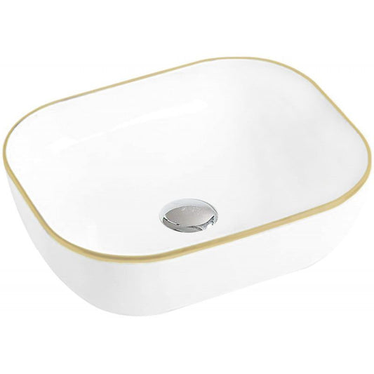 Mexen Mirabel bordmonteret vask 50 x 40 cm hvid/guld 1 stk.