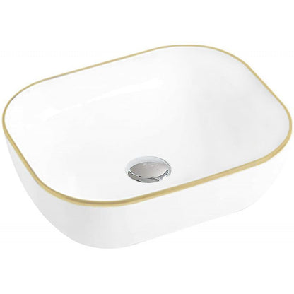Mexen Mirabel bordmonteret vask hvid/guld 50 x 40 cm 1 stk.