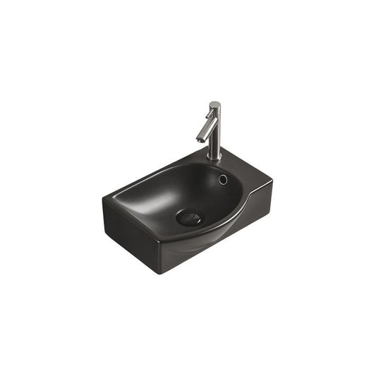 Mexen Mista bordmonteret vask i mat-sort 40,5 x 28 cm 22174085L 1 stk.
