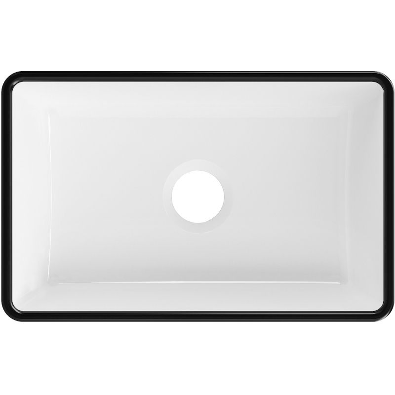 Mexen Nadia bordmonteret vask 36 x 23 cm hvid med sort kant, 1 stk.