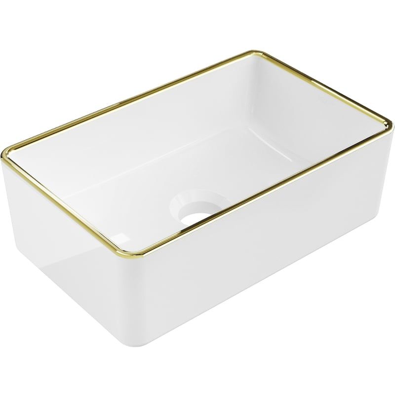Mexen Nadia bordmonteret vask hvid/guld 36,5 x 23,5 cm 1 stk.