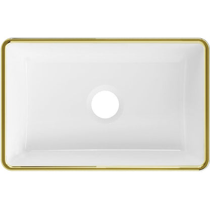 Mexen Nadia bordmonteret vask hvid/guld 36,5 x 23,5 cm 1 stk.