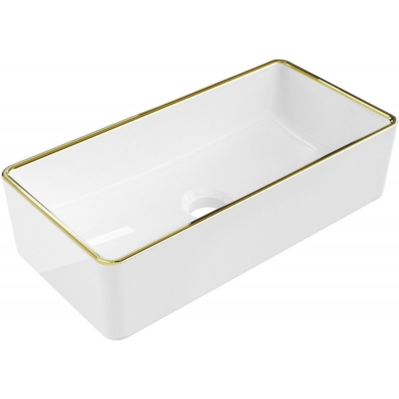 Mexen Nadia bordmonteret vask hvid/guld 46,5 x 23,5 cm 1 stk.