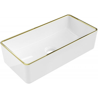 Mexen Nadia bordmonteret vask hvid/guld 46,5 x 23,5 cm 1 stk.