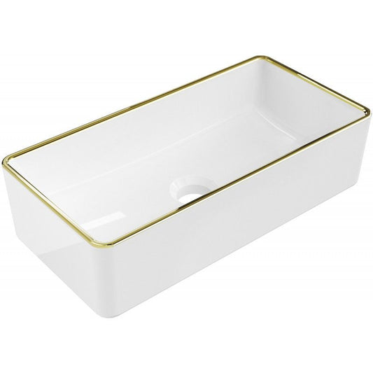 Mexen Nadia bordmonteret vask hvid/guld 46,5 x 23,5 cm 1 stk.