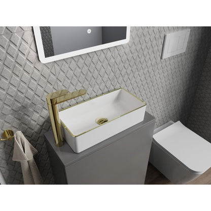 Mexen Nadia bordmonteret vask hvid/guld 46,5 x 23,5 cm 1 stk.
