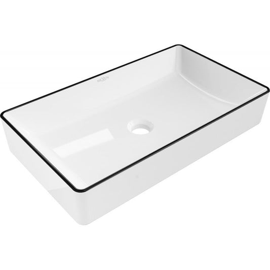 Mexen Nina bordmonteret vask hvid/sort 62 x 35 cm 1 stk.