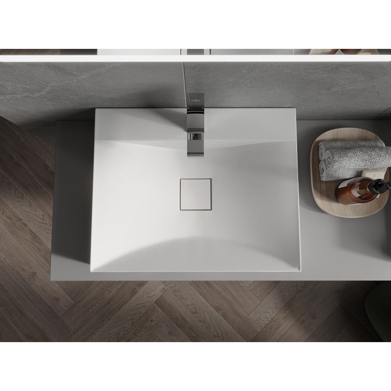 Mexen Poli bordmonteret vask i hvid 60 x 48 cm, 1 stk.