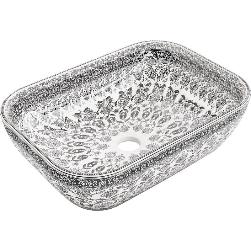 Bordmonteret vask Mexen Rita 45 x 32 cm hvid/sort mønster 1 stk.