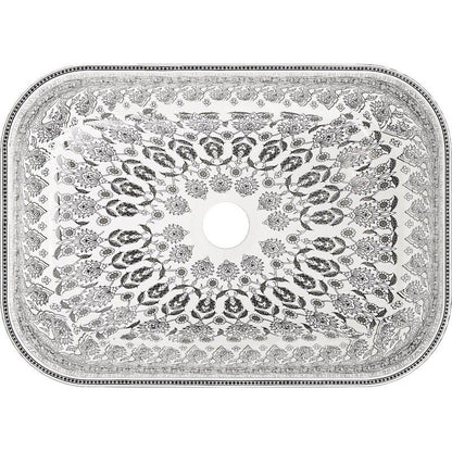 Bordmonteret vask Mexen Rita 45 x 32 cm hvid/sort mønster 1 stk.