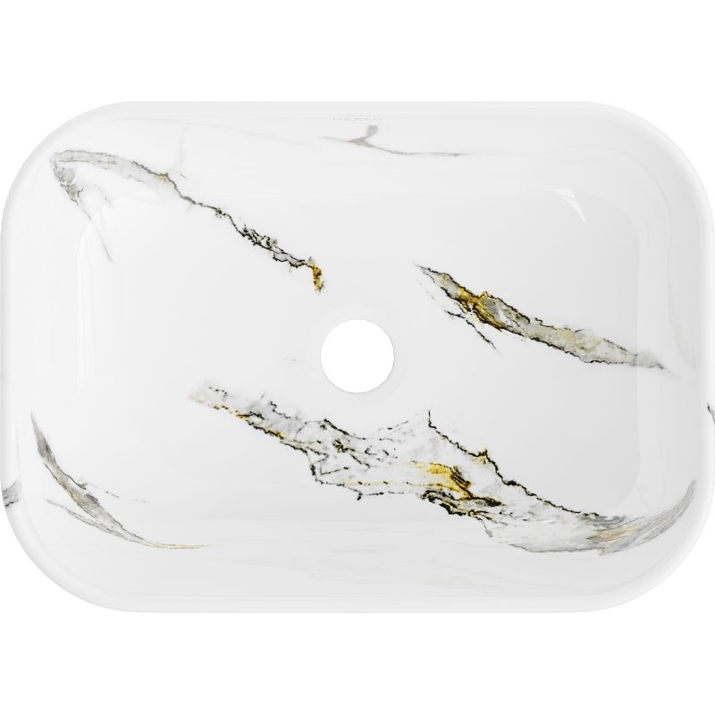 Mexen Rita bordmonteret vask 45 x 32 cm i hvid sten, 1 stk.