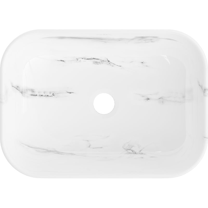 Mexen Rita bordmonteret vask 45 x 32 cm i hvid sten