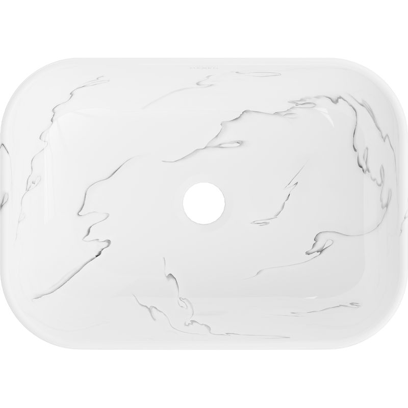 Mexen Rita bordmonteret vask 45 x 32 cm i hvid sten, 1 stk.