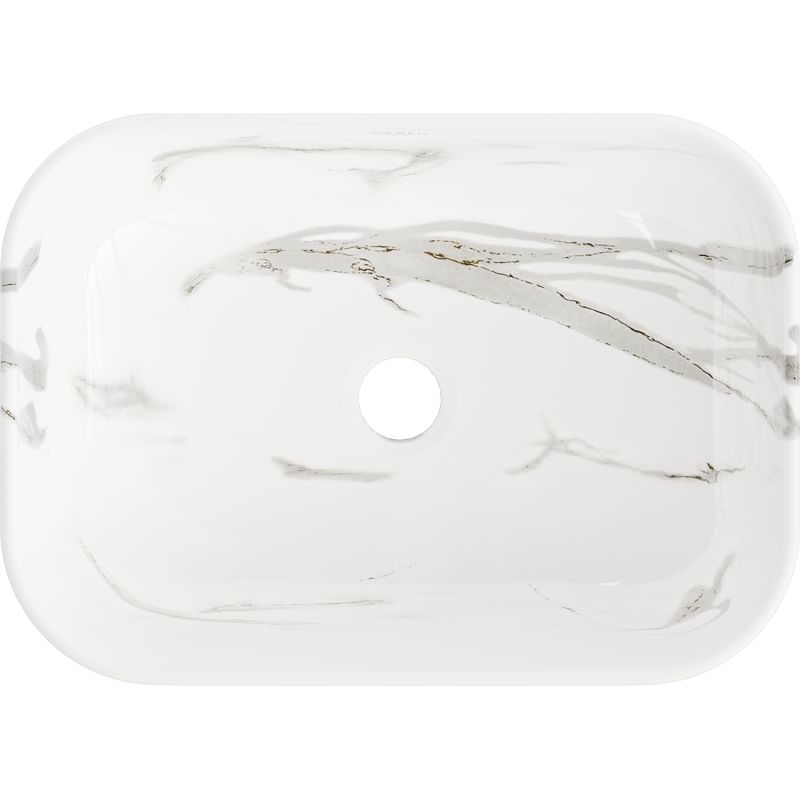 Mexen Rita bordmonteret vask 45 x 32 cm hvid sten