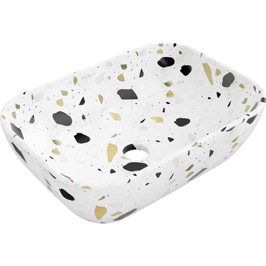 Mexen Rita bordmonteret vask 45 x 32 cm hvid terrazzosten