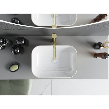 Mexen Rita bordmonteret vask 45 x 32 cm hvid/guld 1 stk.