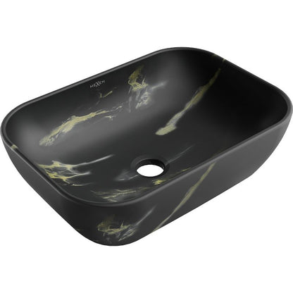 Mexen Rita bordmonteret vask 45 x 32 cm i sort sten, 1 stk.