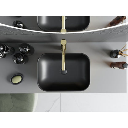 Mexen Rita bordmonteret vask 45 x 32 cm mat-sort/guld