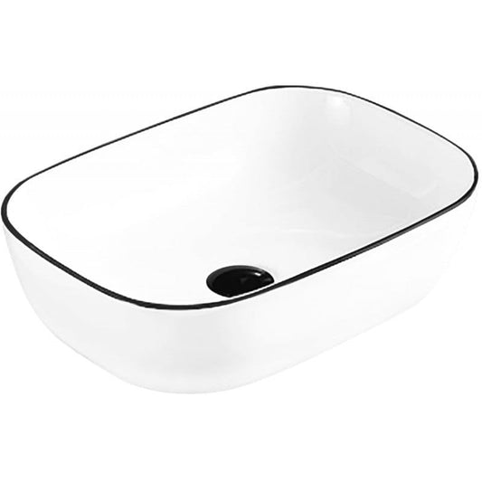Mexen Rita bordmonteret vask hvid/sort 45,5 x 32,5 cm 1 stk.