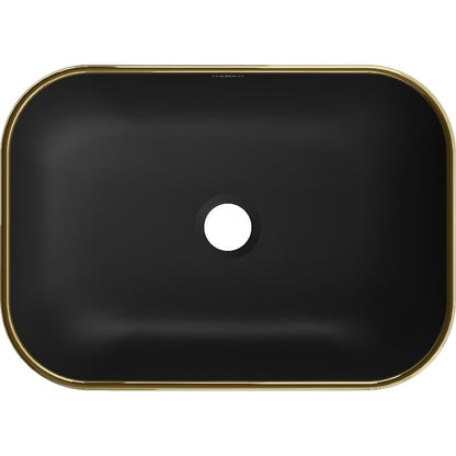Mexen Rita bordmonteret vask sort/guld 45,5 x 32,5 cm 21084575 1 stk.